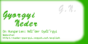 gyorgyi neder business card